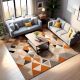 Handcrafted Triangle Geometric Living Room Rug